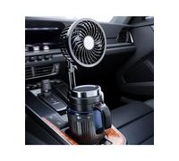 X psblty Ventilatore Auto A 360° con Prolunga Porta-Bicchieri - 2 velocità