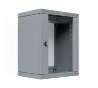 EFB 19" - Alloggiamento da parete X-Rack con porta in vetro, 400-600 mm, 15U, colore: Grigio