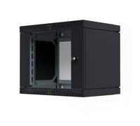 EFB 19" - Alloggiamento da parete X-Rack con porta in vetro, 400-600 mm, 9U, colore: Nero