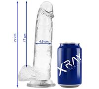 X RAY - CAZZO TRASPARENTE CON SFERE 22 CM -O- 4.6 CM