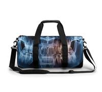 X-ray of Teeth Borsa da palestra da viaggio per donne e uomini borsa da viaggio cilindrica borsa da allenamento sportiva con tracolla