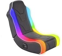 X-Rocker Chimera RGB LED Rocker Gaming Chair with Speakers, 2.0 Audio Foldable Floor Seat - Black [Edizione: Regno Unito]