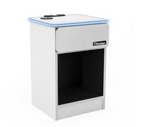 X-Rocker - Comodino Carbon-Tek con ricarica wireless e luci LED Bianco