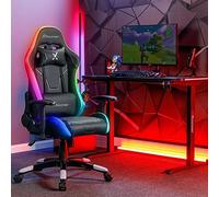 XRocker Gaming Bürostuhl black LED-Beleuchtung/Komfortkissen 2023028