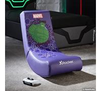 X-Rocker Sedia da gioco ufficiale Marvel Hulk Video Rocker per ragazzi, sedile a dondolo pieghevole, con licenza ufficiale Marvel, sedile da gioco in ecopelle, per bambini Hero - Incredibile edizione