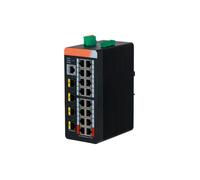 X-SECURITY XS-SWI2016HIPOE-MGF-240-DIN Switch gestito industriale L2 X-Security - 20 porte totali (16 PoE GE / 4 uplink 1G SF
