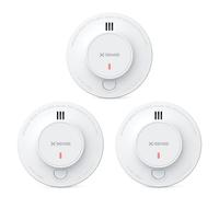 X-Sense 3 rilevatori di fumo wireless wireless con batteria di 10 anni (senza stazione base), rilevatore di incendio fotoelettrico compatibile con stazione base SBS50, SD19-MN
