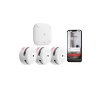X-SENSE FS31 Kit di rilevamento incendio autonomo X-Sense - Include 3 rilevatori di fumo XS01-M e Hub SBS50 - Connessione con HU