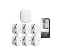 Rivelatore di fumo Wi-Fi X-Sense, kit di sicurezza domestica con stazione base SBS50,