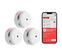 X-Sense KIT 3x Sensori Fumo Link+PRO a batteria sostituibile con centralina RF