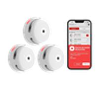 Rilevatori link + pro con centralina rf x-sense kit 3x sensori fumo link+pro a batteria sostituibile con centralina rf
