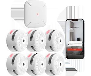 X-Sense KIT 6x Sensori Fumo Link+PRO a batteria sostituibile con centralina RF