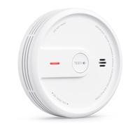 X-Sense Rilevatore di fumo, allarme antincendio compatto con batteria da 10 anni, indicatore LED e pulsante silenzio, modello XS0E-SN, confezione da 1