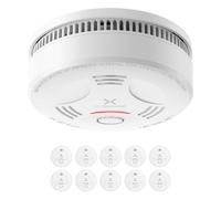 X-Sense Rilevatore di Fumo con Batteria da 10 Anni, Allarme Incendio Conforme Allo Standard EN14604, SD11, Confezione da 10