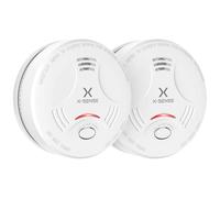 X-Sense Rilevatore di Fumo Autonomo, Batteria da 10 Anni, SD11, 2 Pezzi | Allarme Incendio Conforme Allo Standard EN14604, Sensore con Durata di 10 Anni, Test e Silenziamento con un Solo Tasto