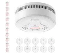 X-Sense Rilevatore di Fumo con Durata di 10 Anni e Supporto Magnetico, Rilevatore di Fumo Certificato TÜV con Funzione Muto e Autotest, SD11, Set da 10