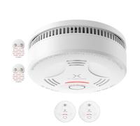 X-Sense Rilevatore di Fumo con Durata di 10 Anni e Supporto Magnetico, Rilevatore di Fumo Certificato TÜV con Funzione Muto e Autotest, SD11, Set da 2