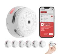 X-Sense Rilevatore di Fumo e Allarme con Wi-Fi Integrato, Gestibile Tramite l'App X-Sense, Sensore Fotoelettrico e Batteria Sostituibile, Conforme a EN 14604, XS01-WX, Confezione da 6