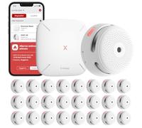 X-Sense Rilevatori di Fumo Intelligenti con Stazione Base SBS50, Sistema di Allarme Domestico, Compatibili con l’App X-Sense, Allarme Antincendio Kit per Case, 24 Rilevatori + 1 Stazione, FS241