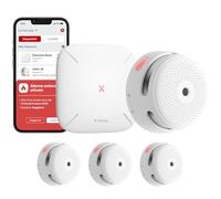 X-Sense Rilevatore di fumo intelligente XS01-M con stazione base SBS50, rilevatore di fumo senza fili con Wi-Fi, rilevatore di fuoco collegabile, compatibile con l'app, FS31