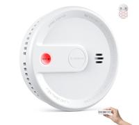 X-Sense Rilevatore di fumo per casa, allarme di incendio con montaggio magnetico, standby senza luce, batteria 10 anni, ultra-sottile sensore, pulsante test/silenzio, XS0G-SN, 1 Pezzo