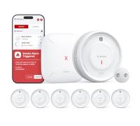 Rilevatore di Fumo Intelligente X-Sense con Stazione Base SBS50, Supporto Magnetico, Allarme Antincendio Wireless Interconnesso, Batteria Sostituibile, Durata 10 Anni, Funzione App, XS0D-MR61