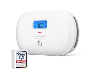 X-Sense Rilevatore di Monossido di Carbonio Autonomo, XC0C-SR, 1 Pezzo | Allarme per Casa Conforme EN 50291, Sensore 10 Anni, Batteria Sostituibile 3 Anni, Display LCD e Memoria Picco