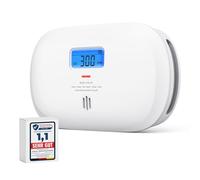 X-Sense Rilevatore di Monossido di Carbonio, Allarme CO a Batteria Sostituibile con Display Digitale, Allarme di Monossido di Carbonio per la Casa con Memoria del Valore di Picco di CO, XC0C-SR