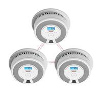 X-Sense Rilevatori di Fumo e Monossido di Carbonio Combinati Interconnessi Wireless con Display LCD, Batteria da 10 Anni e Funzione di Memoria, SC07-W, Link+, 3-Pack
