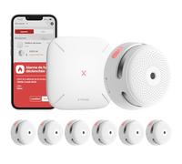 Rivelatore di fumo Wi-Fi X-Sense, kit di sicurezza domestica con stazione base SBS50,