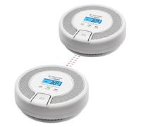 X-Sense Rilevatori di Monossido di Carbonio Interconnesso Senza Fili, Sostituibile Alimentato a Batteria con LCD di Facile Lettura, Conforme allo Standard EN 50291, CO03D-W, 2-Pack