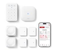 X-Sense Sistema di Allarme WiFi con App per Casa e Appartamento, Sistema di Allarme Smart con Sensore per Porta e Finestra, Sensore di Movimento, Tastiera con Tasto Panico, Incluso Stazione Base, AS08