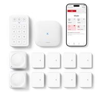 X-Sense Sistema di Allarme WiFi con App per Casa e Appartamento, Sistema di Allarme Smart con Sensore per Porta e Finestra, Sensore di Movimento, Tastiera con Tasto Panico, Incluso Stazione Base, AS12