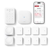 X-Sense Sistema di Allarme WiFi con App per Casa e Appartamento, Sistema di Allarme Smart con Sensore per Porta e Finestra, Sensore di Movimento, Tastiera con Tasto Panico, Incluso Stazione Base, AS12