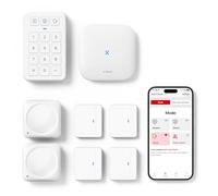 X-Sense Sistema di Allarme WiFi con App per Casa e Appartamento, Sistema di Allarme Smart con Sensore per Porta e Finestra, Sensore di Movimento, Tastiera con Tasto Panico, Incluso Stazione Base, AS08