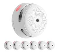 X-Sense Smarter - Rilevatore di fumo WiFi XS01-M, compatibile con app X-Sense Home Security, modello FS61, 85 dB di allarme, mini rilevatore di fumo e incendio senza fili, 6 pezzi