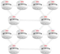 X-Sense wireless Mini rilevatore di fumo, rilevatore di fumo interconnesso wireless con batteria sostituibile, allarme di fumo interconnesso radio, conforme allo Standard EN 14604, XS01-WR (12 pezzi)