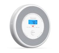 X-Sense XP0A-MR - Rilevatore di fumo e monossido di carbonio combinato con allarme vocale, spessore 30 mm, senza base