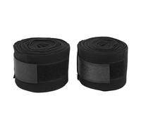 X - Set di 2 fasce elastiche in cotone ad asciugatura rapida, per kickboxing e muay thai, 2 pezzi, lunghezza 5 m (nero)