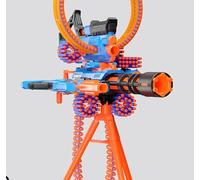 X-Shot Insanity Triple Blaster Power Pack - Set 3 in 1 | Rage Fire, Mad Mega Barrel, Berzerko, Blaster gigante combinabile con treppiede e freccette Air Pocket