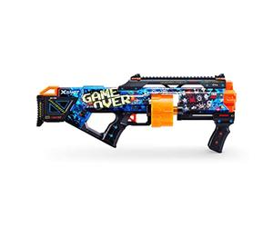 X-Shot Skins Last Stand - Game Over - Freccette a Molla con rivista a Tamburo, 16 Freccette e Aspetto Unico