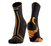 X-Socks - Calze da trail/running - Trailrun Terraskin Expert Crew Black in Silicone - Taglia 35-38 - Nero