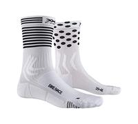X-Socks Calzini da Ciclismo - Calze Bici Uomo - Calze Running Donna - Super Performanti - Calze Termiche Uomo - Calzini Termici, Unisex - Adulto, Arctic White/ Dot/ Stripe, 39-41