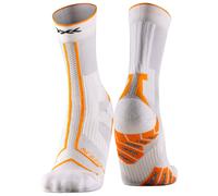 X-Socks - Calzini trail running - Trailrun Terraskin Expert Crew White/Blazing Orange - Taglia 35-38 - Bianco
