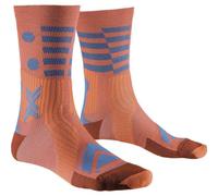 X socks gravel perform merino crew orange blue