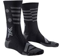 X socks gravel perform merino crew socks black dark grey