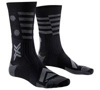 X socks gravel perform merino crew socks black dark grey