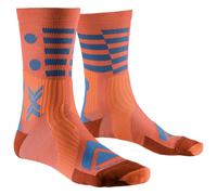 X socks gravel perform merino crew orange blue
