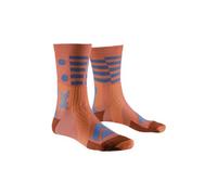 X socks gravel perform merino crew orange blue