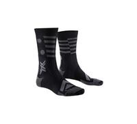 X socks gravel perform merino crew socks black dark grey